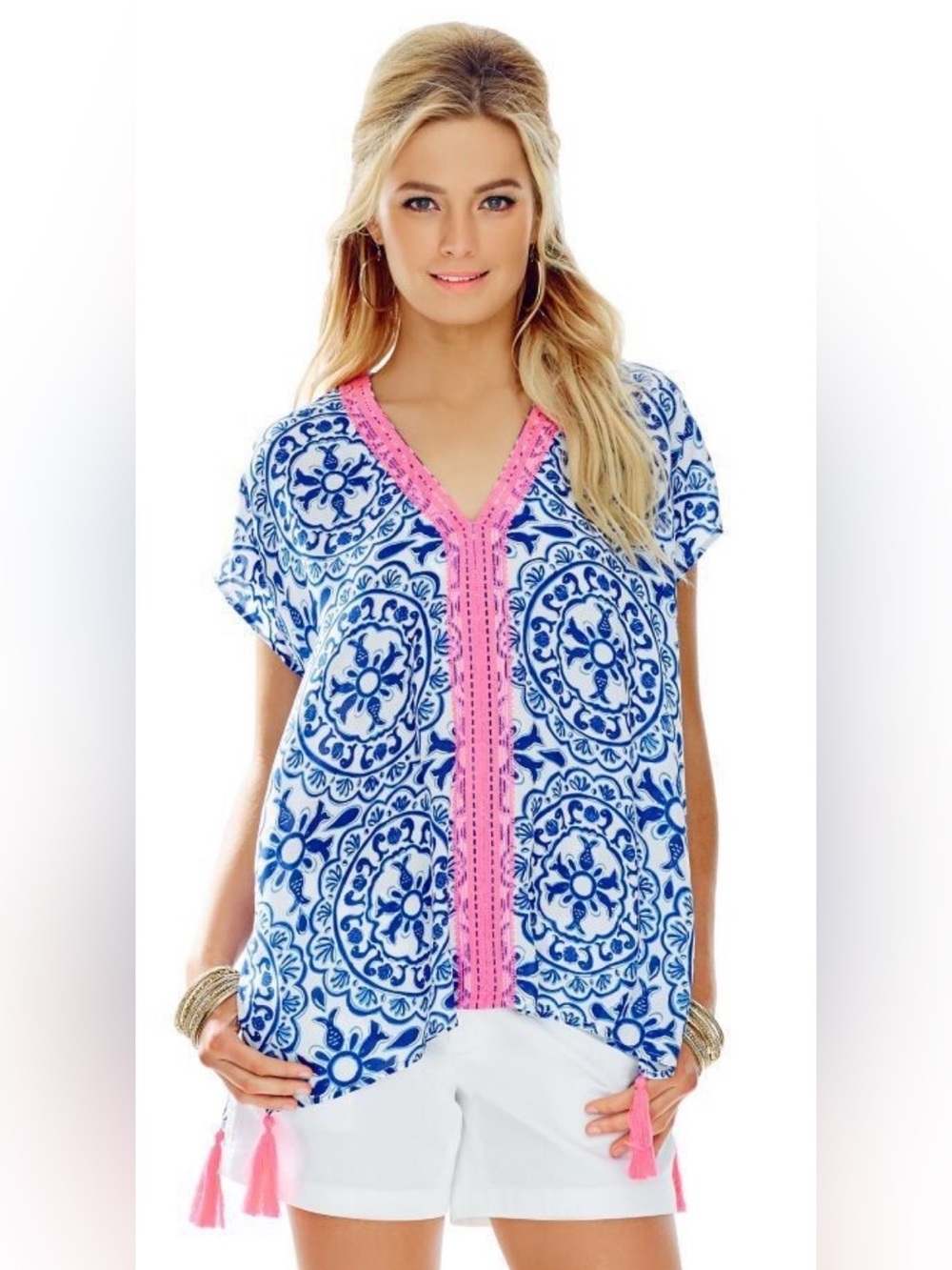 Lilly Pulitzer Sydney Kaftan Top.  Sz S/M